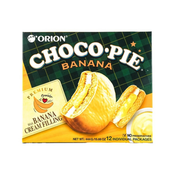 Orion Choco Pie with Fluffy Banana Cream Filling, 444g