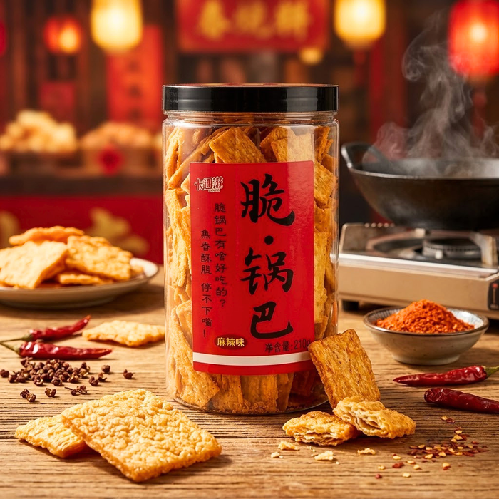 Kaquci Corn Crust Chip with Charcoal Spicy Peanut Flavor, 210g
