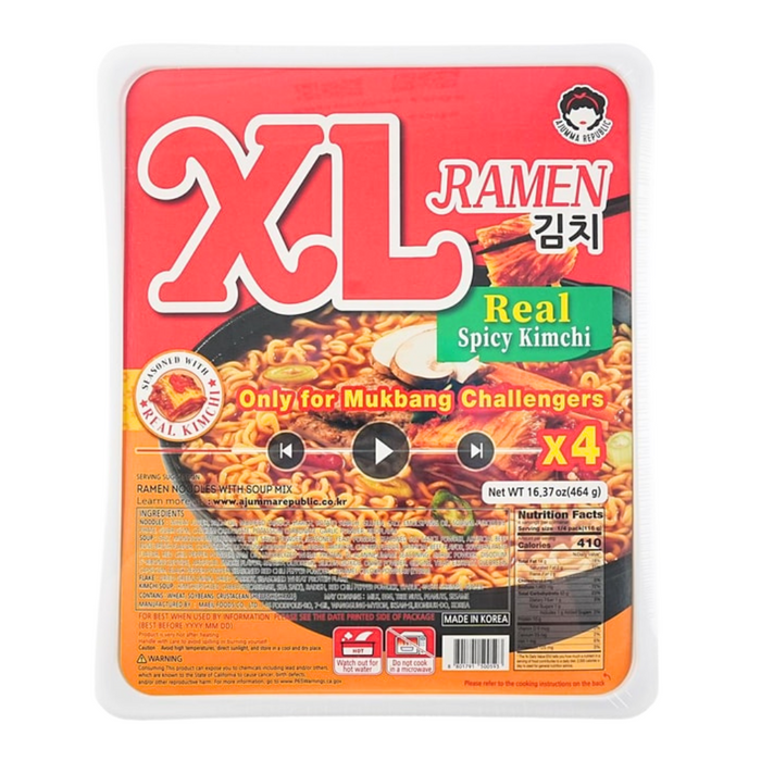 Extra Large Spicy Kim Chi Instant Ramen – Mukbang Challenge Edition, 365g