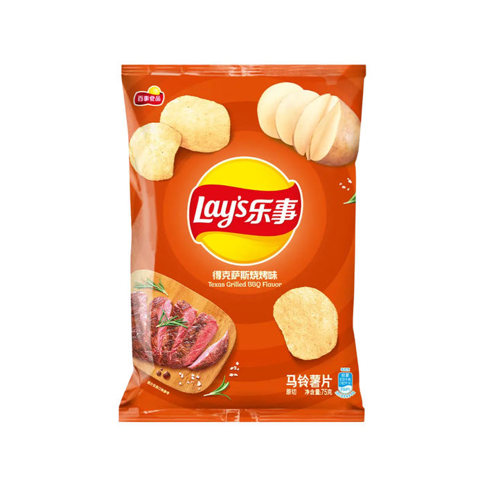 Lay's Texas Grilled BBQ Flavor Potato Chips, 70g