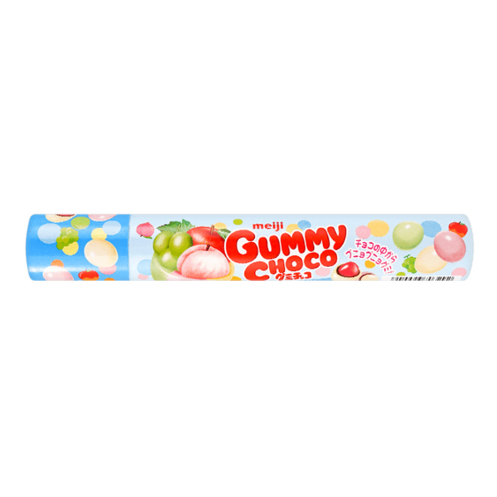 Meiji Chocolate Fruit Gummy Candy Tubes, 81g