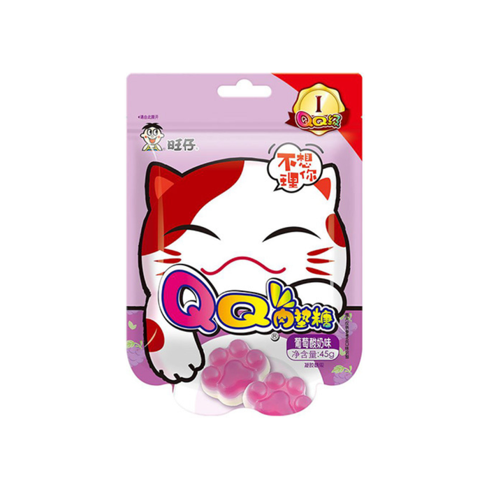 Want Want Cat Paw Gummy Grape Yogurt Flavor, 45g