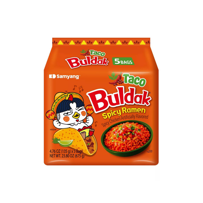 Samyang Buldak Taco Flavor Spicy Ramen