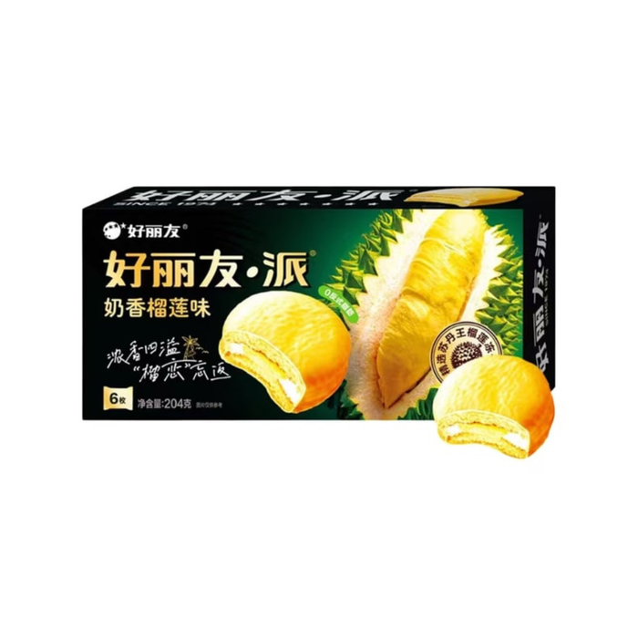 Orion Durian Flavor Cake Pie, 204g