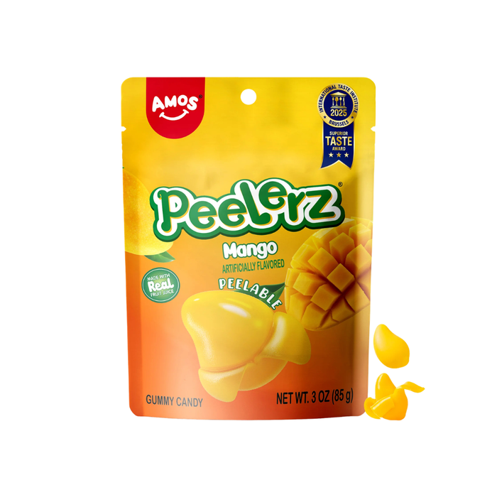 Amos Peelerz Peelable Mango Flavor Gummy, 3oz