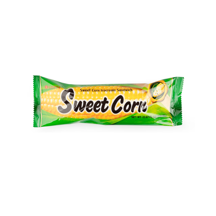 Lotte Sweet Corn Ice Cream Sandwich Real Corn Filling, 5pc