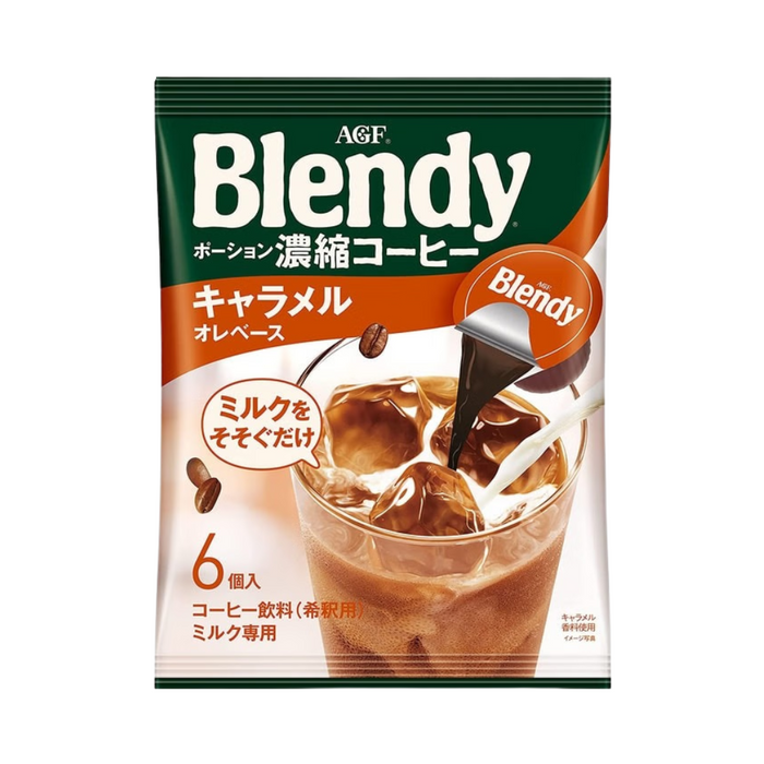 AGF Blendy Concentrated Caramel Capsule, Sugar-Free, 6 Capsules