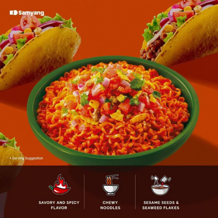 Samyang Buldak Taco Flavor Spicy Ramen