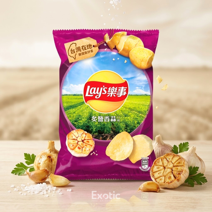 Lay's Roasted Garlic Salt Flavor Potato Chips, 56g