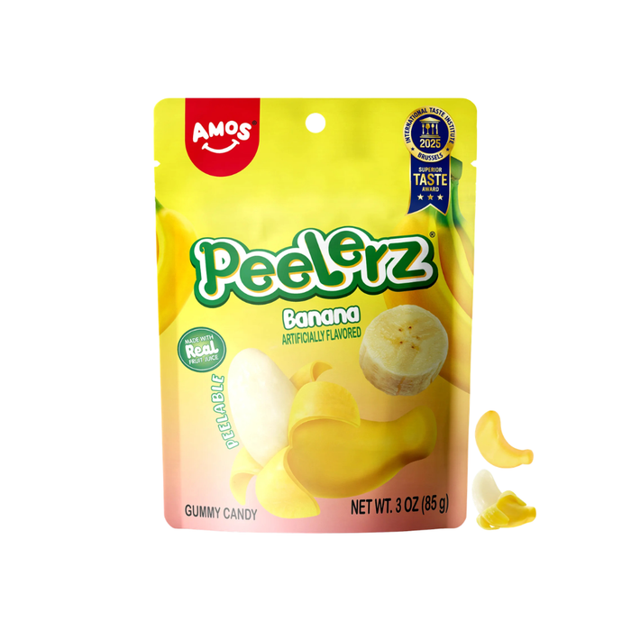 Amos Peelerz Peelable Banana Flavor Gummy, 6oz