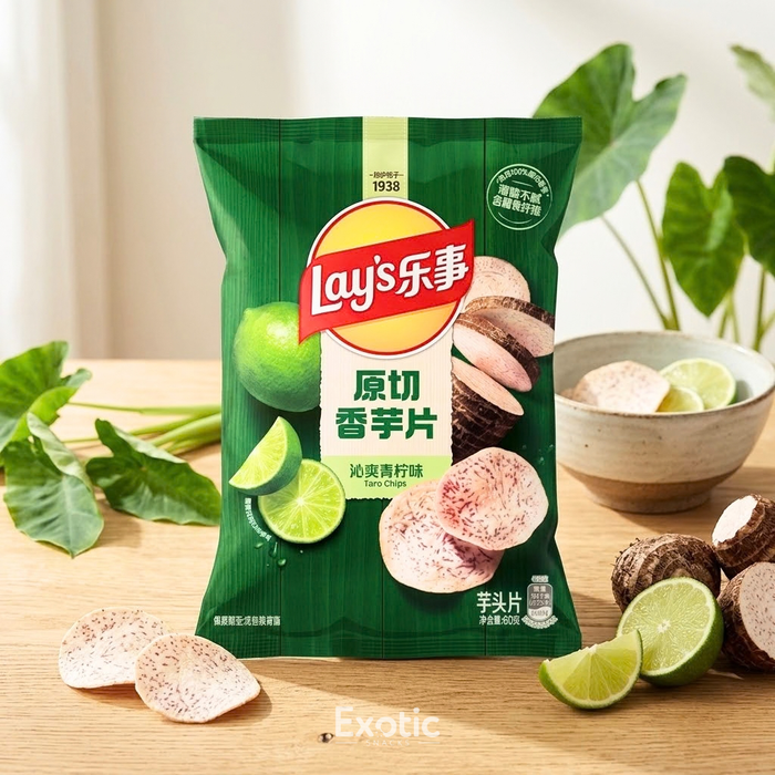 Lay's Real Taro Lime Flavor Chips, 60g