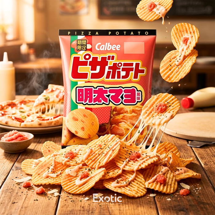 Calbee Melty Cheese Mentai Mayo Potato Chips, 57g