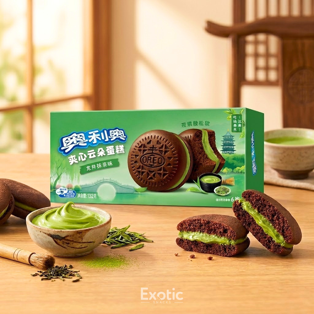ウェア oreokookie Oreo Cakesters Cloud Cake Longjing Matcha Flavor, 132g — Exotic
