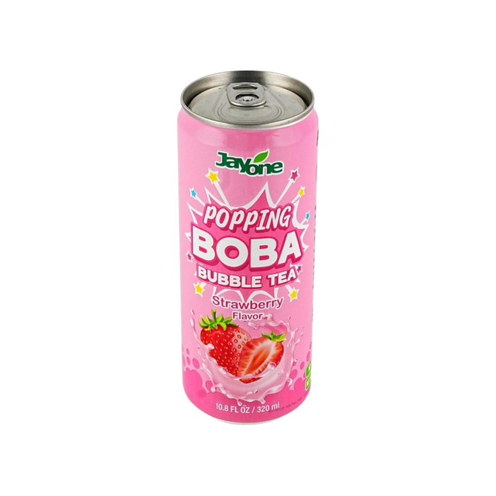 Jayone Popping Boba Bubble Tea Strawberry Flavor, 320ml