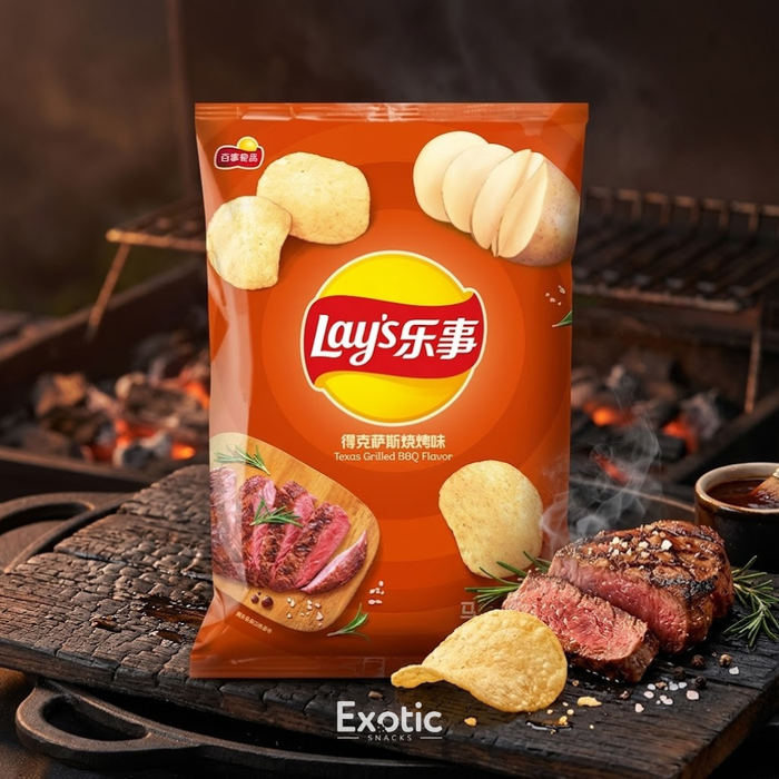 Lay's Texas Grilled BBQ Flavor Potato Chips, 70g