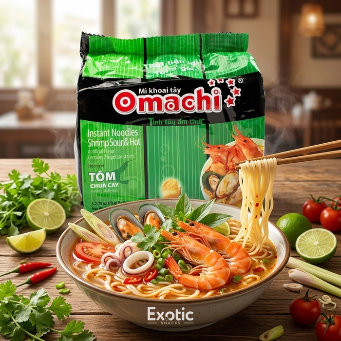 Omachi Vietnamese Instant Noodles Hot & Sour Shrimp Flavor