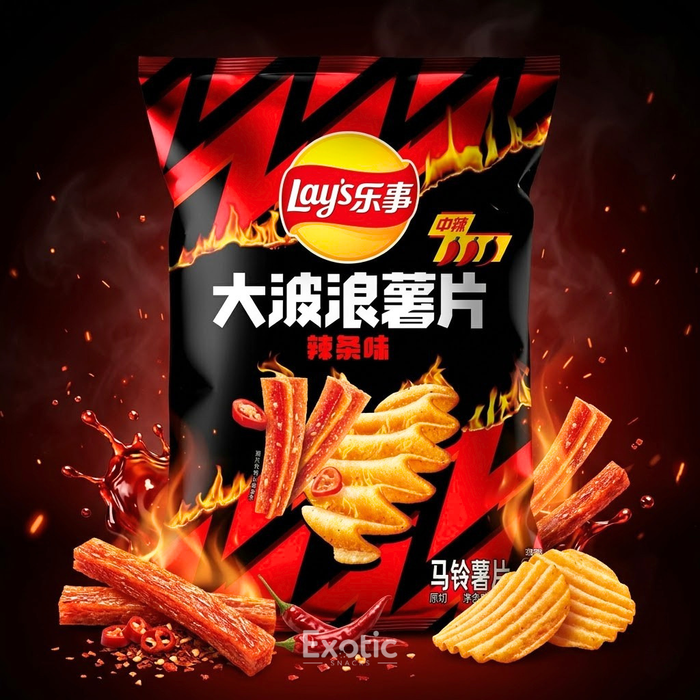 Lay's Latiao Spicy Strip Flavor Potato Chips, 60g