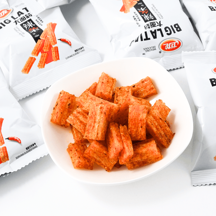 Weilong Big Latiao Spicy Sichuan Wheat Snack Family Size, 14.1oz