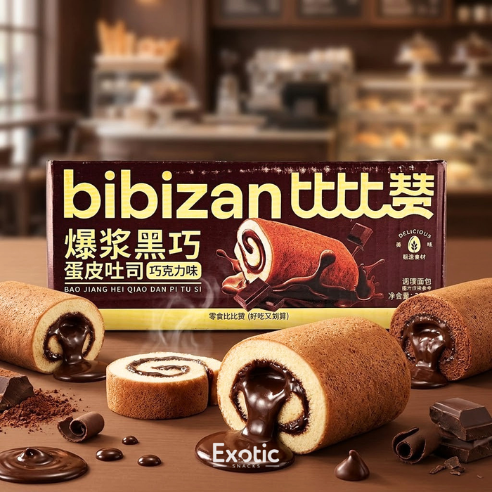 BiBiZan Molten Dark Chocolate Flavor Egg Skin Toast, 300g