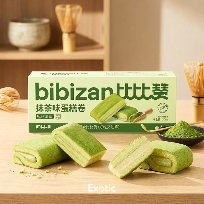 BiBiZan Cake Roll Matcha Flavor, 300g