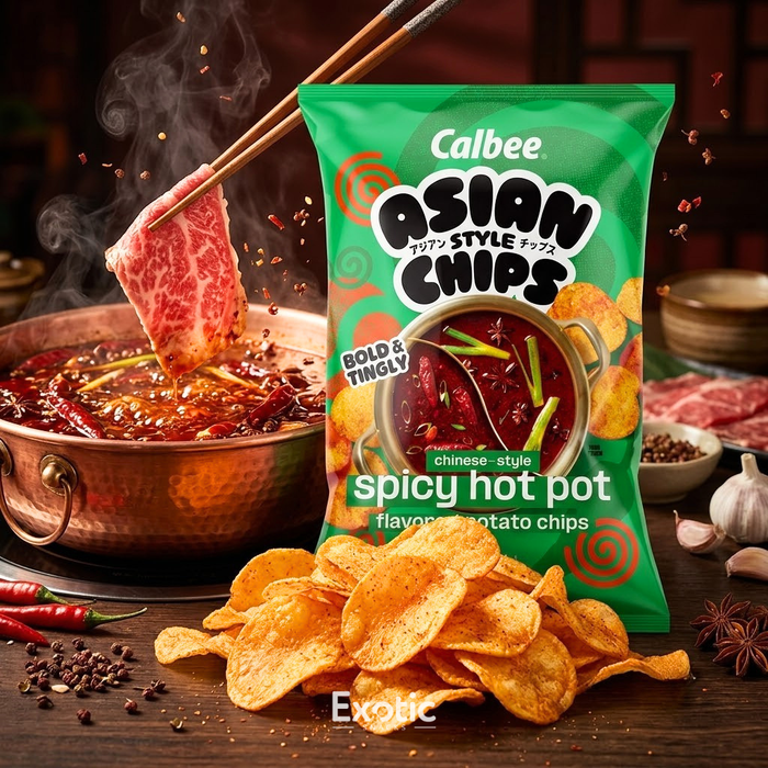 Calbee Asian Style Chips Spicy Hot Pot Flavor, 170g