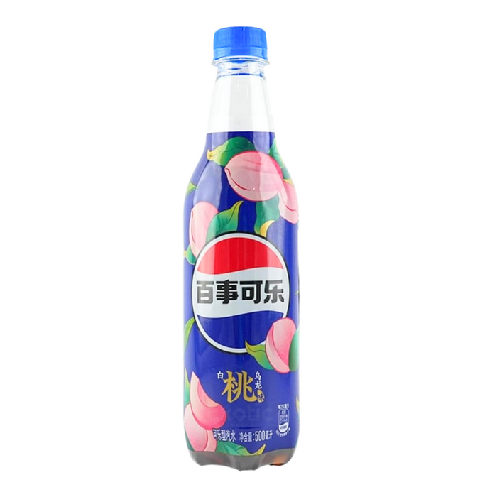 Pepsi White Peach Oolong Flavor Soda, 500ml