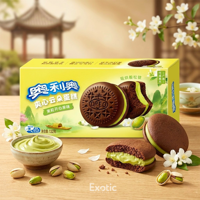 Oreo Cakesters Cloud Cake Jasmine Pistachio Butter Flavor, 132g