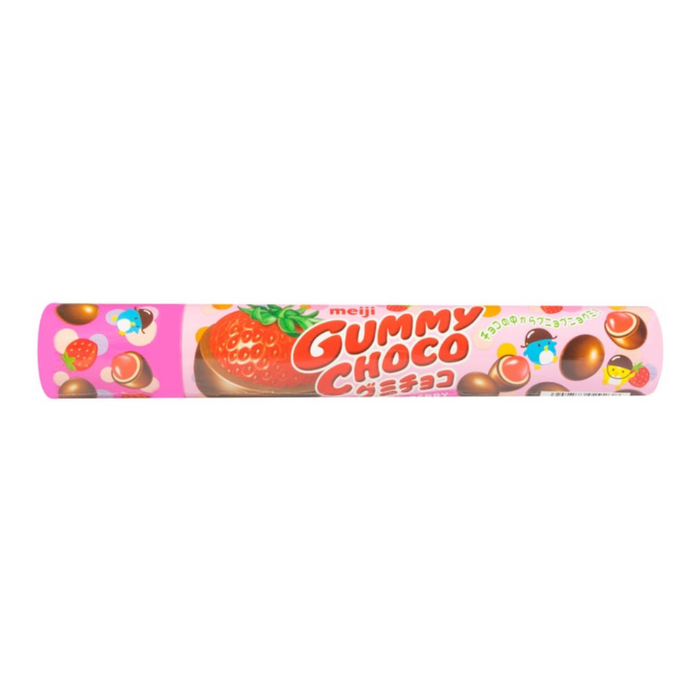 Meiji Chocolate Fruit Gummy Candy Tubes, 81g