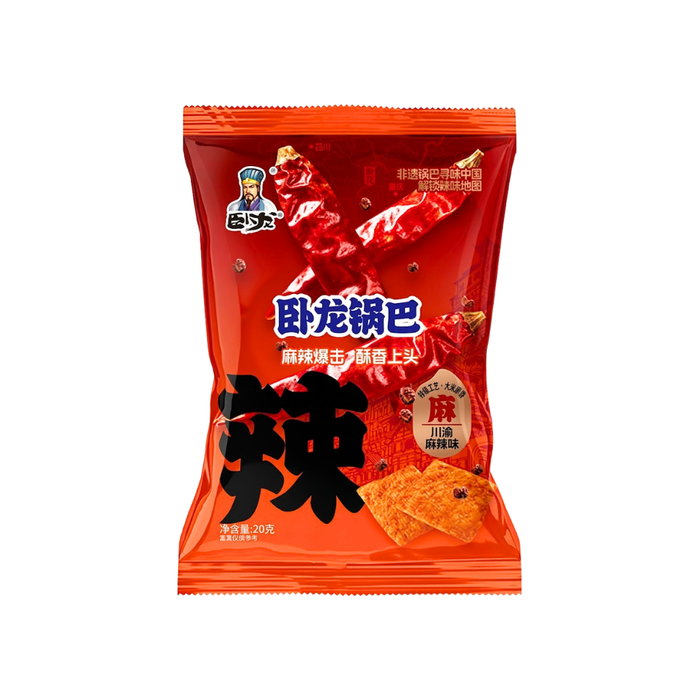 Wolong Sichuan Chongqing Spicy & Numbing Flavor Crisp Rice Cracker, 108g