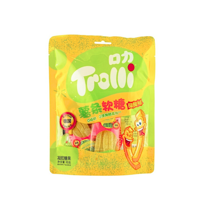 Trolli French Fries Fresh Lemon Flavor Jelly Gummy Candy, 90g