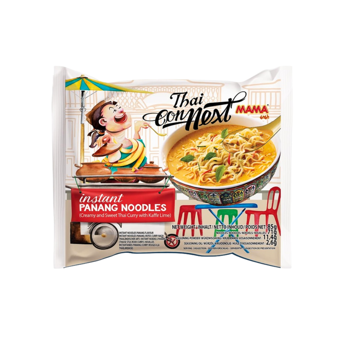 Mama Thai Connect Instant Panang Noodles Creamy and Sweet Thai Curry with Kaffir Lime, 85g