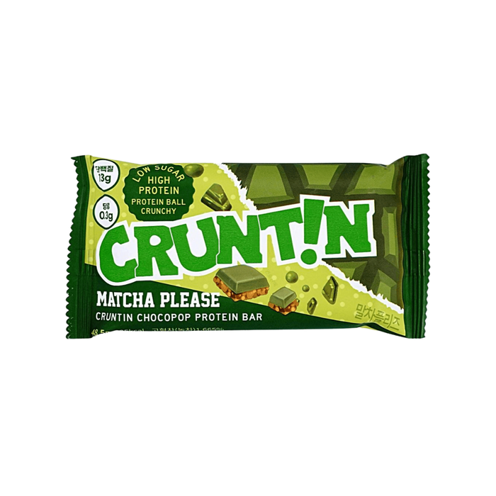 Cruntin Chocopop Protein Bar, Matcha Please, 49g