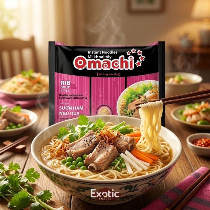 Omachi Vietnamese Instant Noodles Pork Rib Flavor