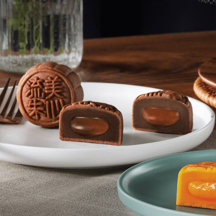 Mei Xin Hong Kong Lava Quartet Mooncake Gift Box, 8pc 12.7oz