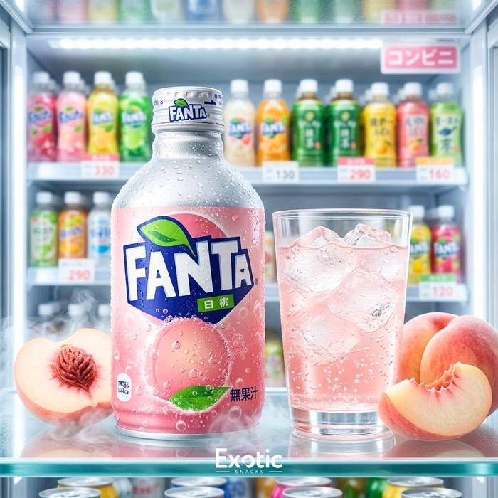 Fanta White Peach Flavor Aluminum Can, 300ml