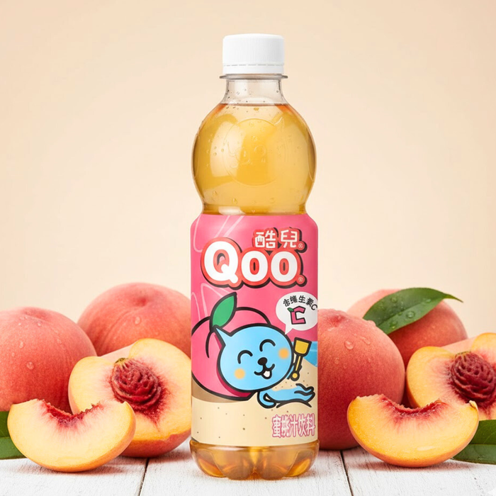 Coca-Cola Qoo Peach Flavor Juice Drink, 450ml