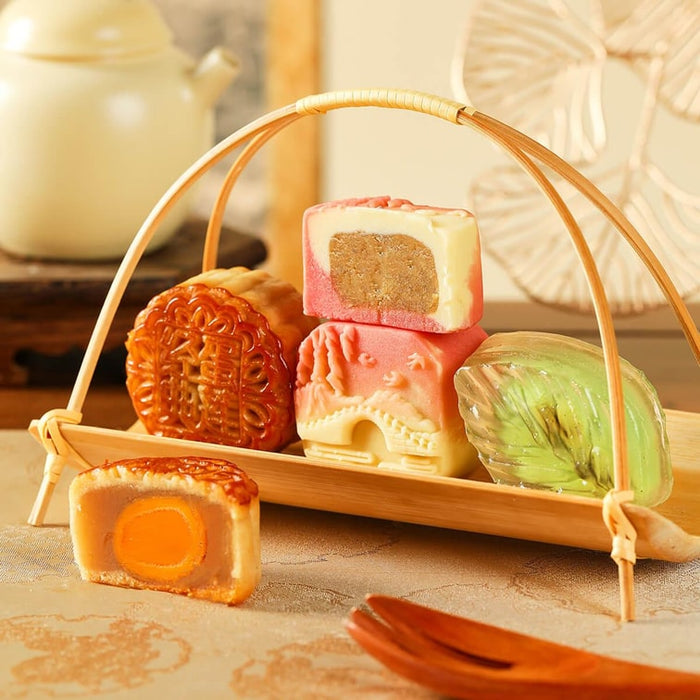 Yotime Traditional Mid-Autumn Festival Mooncake Gift Box – Moon Reflecting Elegance, 14pcs, 22.22oz