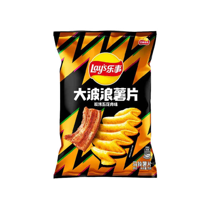 Lay's Wavy Grilled Pork Belly Potato Flavor Chips, 70g