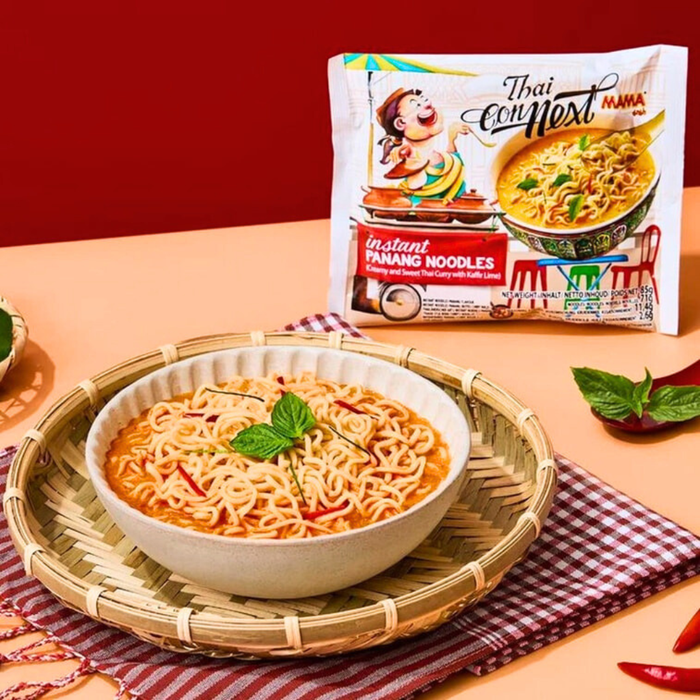 Mama Thai Connect Instant Panang Noodles Creamy and Sweet Thai Curry with Kaffir Lime, 85g