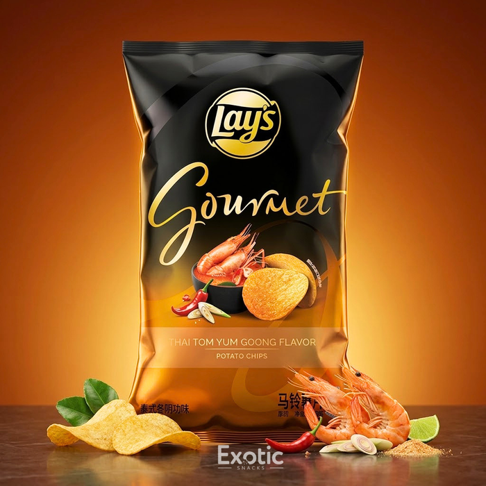 Lay's Thai Tom Yum Goong Gourmet Flavor Potato Chips, 100g