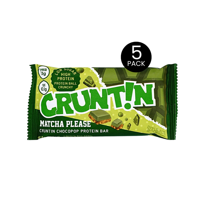 Cruntin Chocopop Protein Bar, Matcha Please, 49g