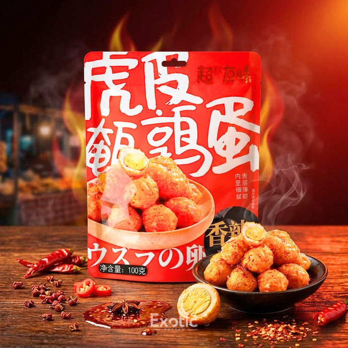 Yo Man Spicy Quail Eggs with Tiger Skin Style, 100g