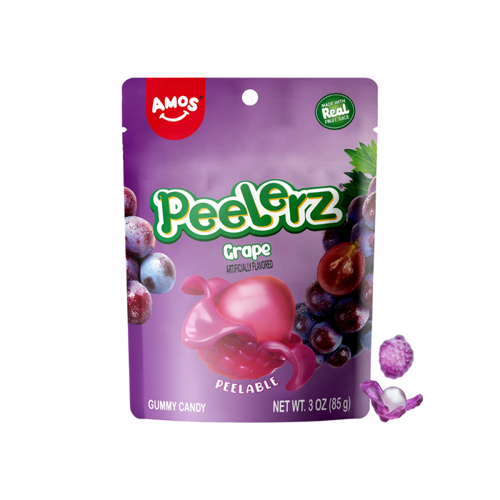 Amos Peelerz Peelable Grape Flavor Gummy, 3oz