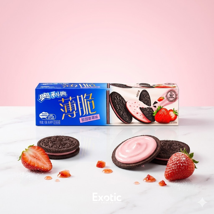 Oreo Cookies Thins Sour Strawberry Flavor, 95g