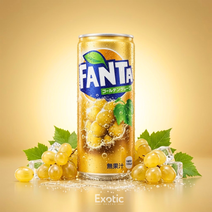 Fanta Golden Grape Flavor Soda Can, 500ml (Japan)