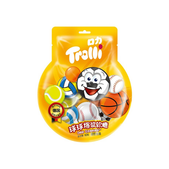 Trolli 3D Sports Balls Jelly Gummy Candy, 90g