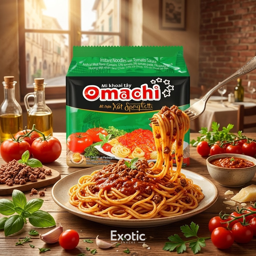 Omachi Vietnamese Instant Noodles Spaghetti Flavor — Exotic Snacks