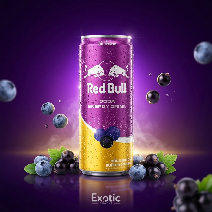 Red Bull Blueberry Blackcurrant Flavor Energy Drink, 250ml