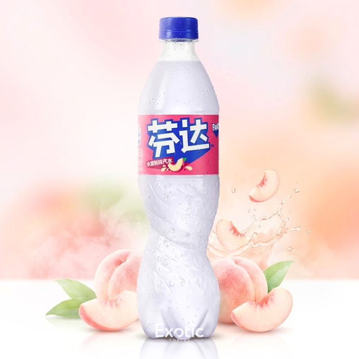 Fanta White Peach Flavored Soda, 500ml - China