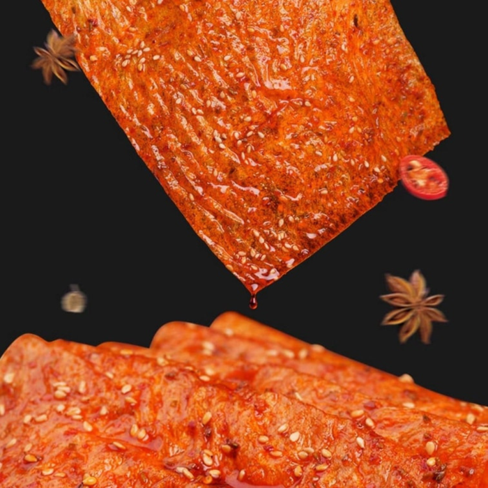 Bibizan Old-Fashioned Spicy Slices Latiao, 68g